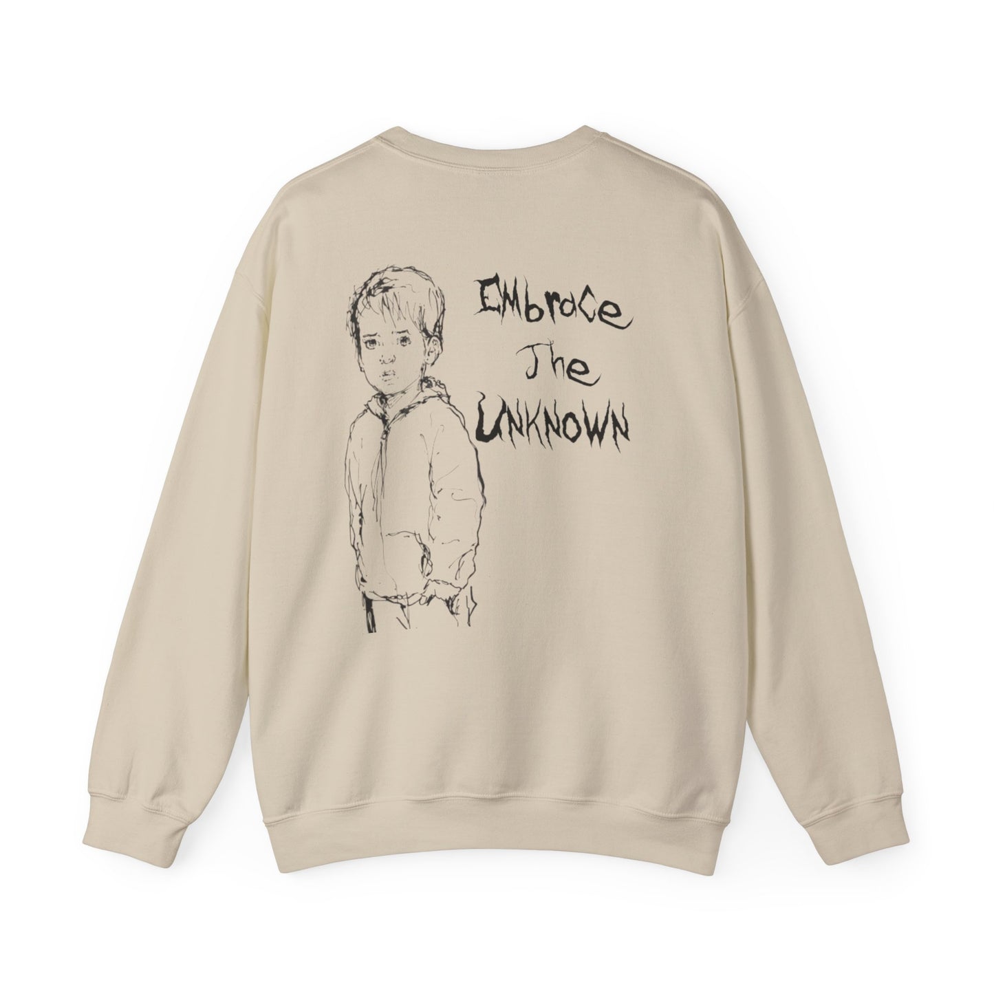 Bleached Canvas™ Crewneck "Embrace The Unknown"