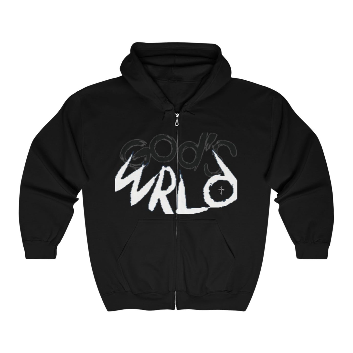 Bleached Canvas™ "God's Wrld" Zip-Up