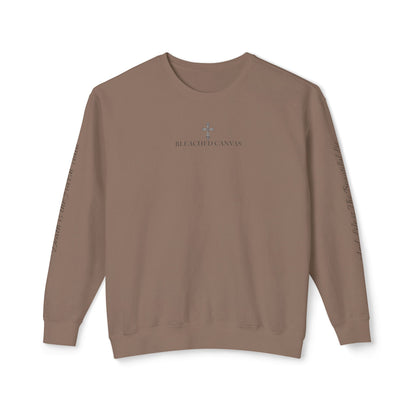 LIMITED EDITION Bleached Canvas™ Crewneck "If Death is Written Why Fear it”