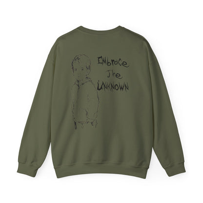 Bleached Canvas™ Crewneck "Embrace The Unknown"