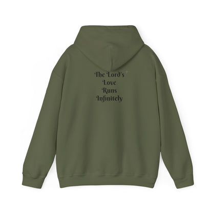 Bleached Canvas™ Sweatshirt "The Lords Love Runs Infinitely"
